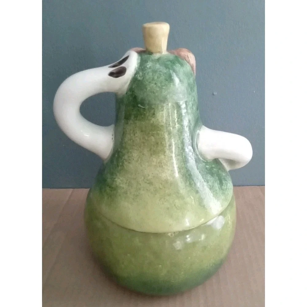 Whimsical Bear Pitcher Cookie Jar Ceramic Animal‎ Decor Kitchen Collectible
